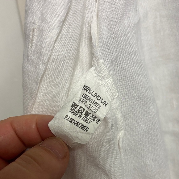 White Button-Up Short Sleeve Shirt Unbranded - Picture 3 of 5